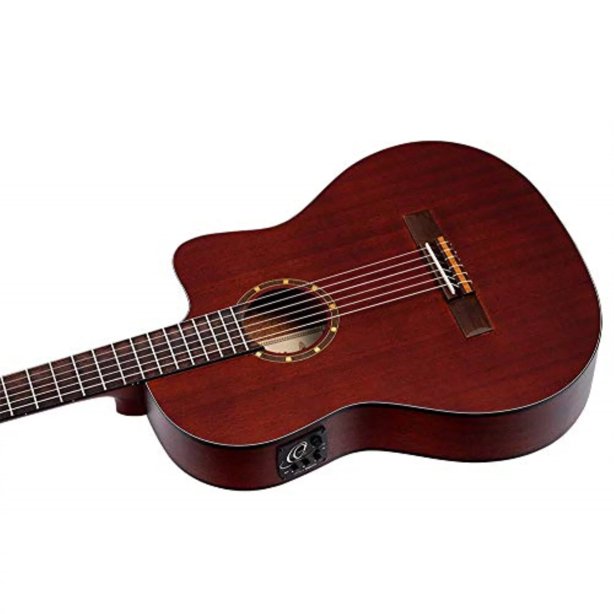 Mahogany Thinline Acoustic-Electric Series Nylon RCE125MMSN Family Guitar Ortega