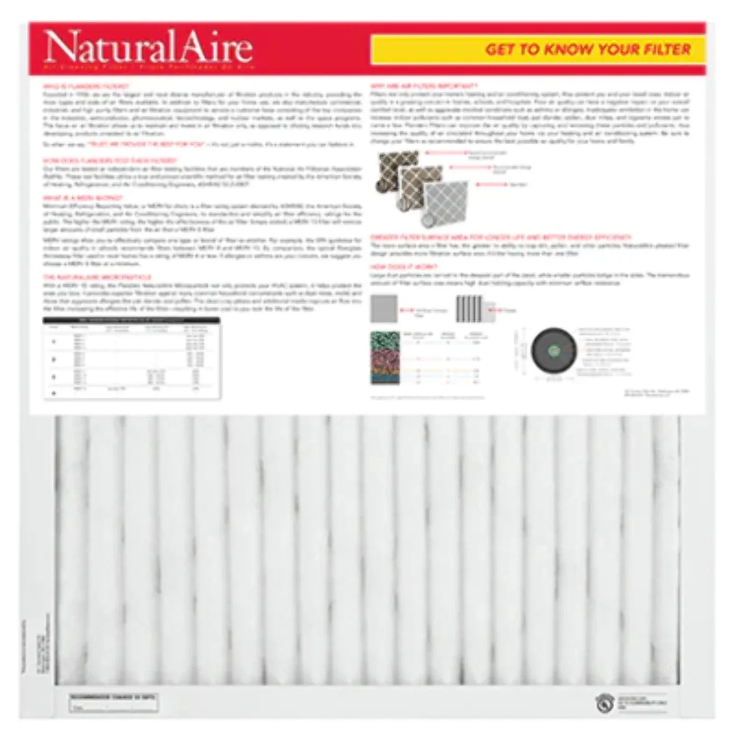 (6 MERV 10 85256.011418 Filters NaturalAire Microparticle pack) 14x18x1