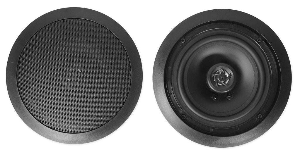 Rockville SINGMIX 8" Ceiling Black Receiver Amp+(4) Bluetooth Home 5 Speakers