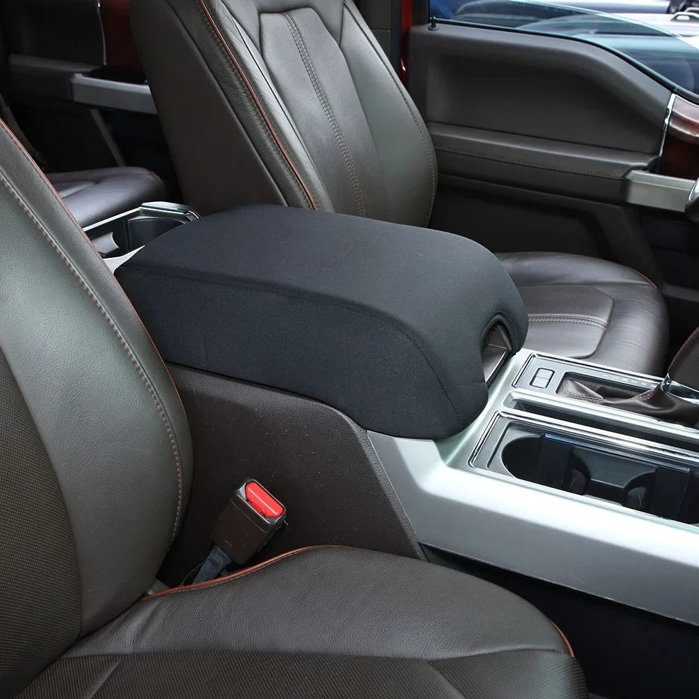 Center + Accessories Armrest Black Console Teledu Box Cover Pad Soft F150