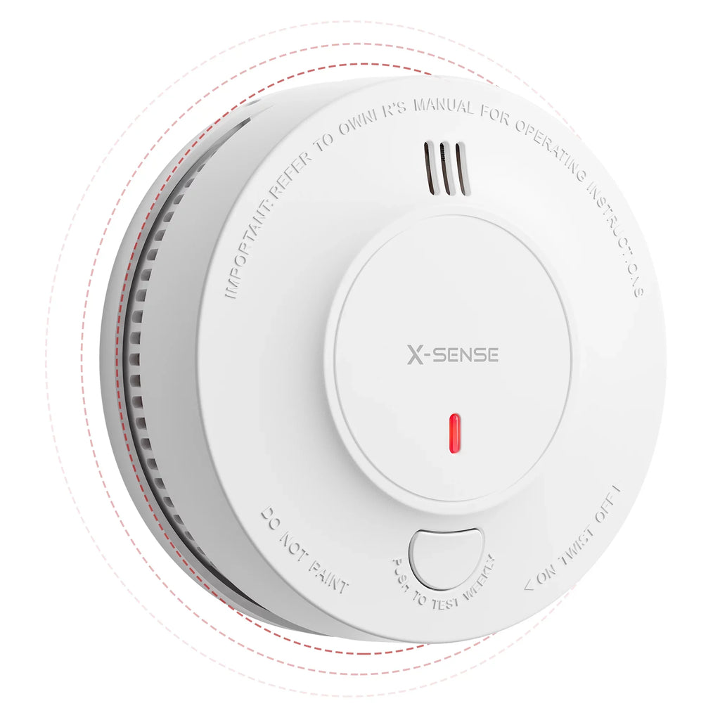 ft Wireless SD19-W Range, Transmission Detector, X-Sense over 820 Photoelectric with Smoke Interconnected