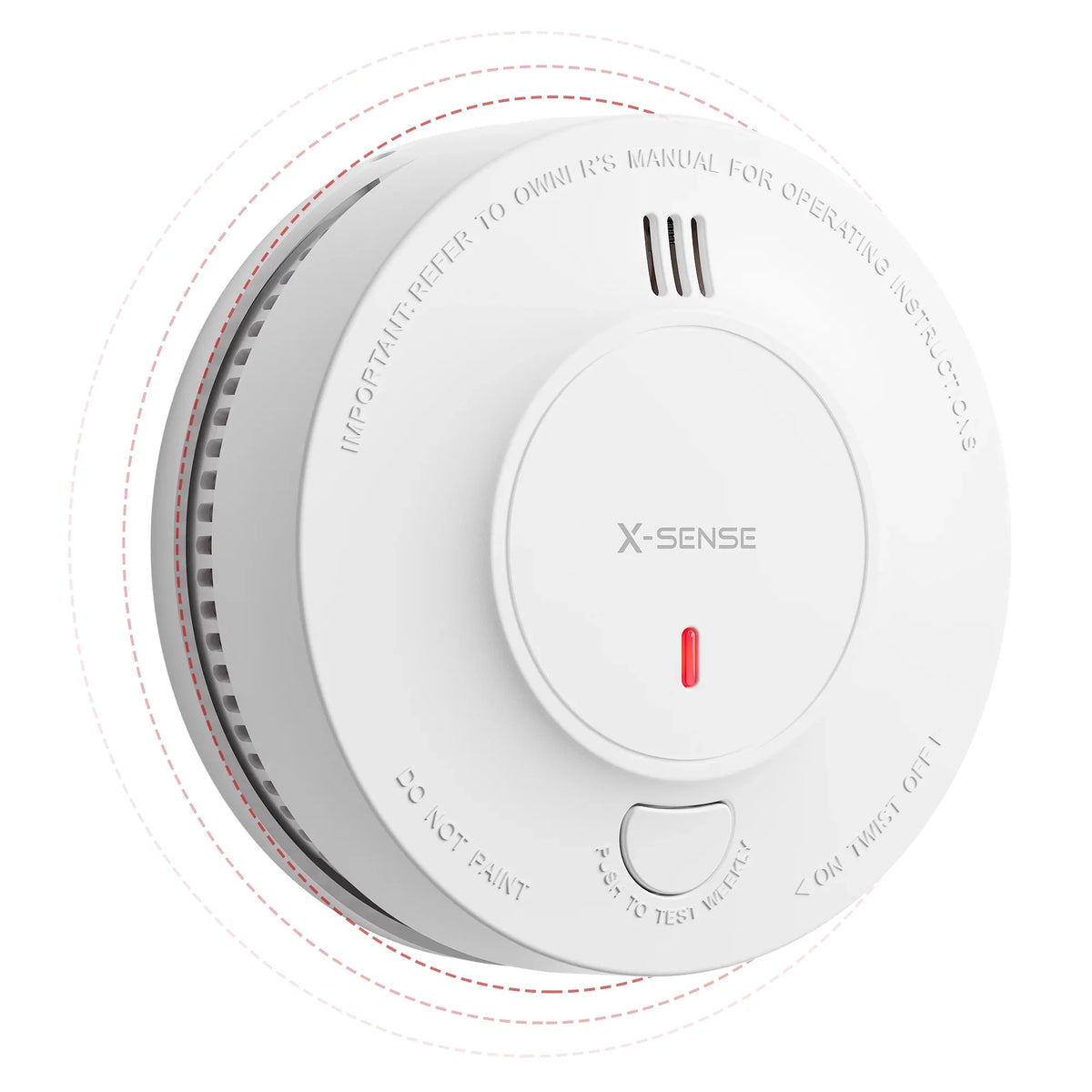 ft Wireless SD19-W Range, Transmission Detector, X-Sense over 820 Photoelectric with Smoke Interconnected