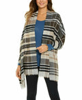 Plaid Echo Textured Scarf Oblong