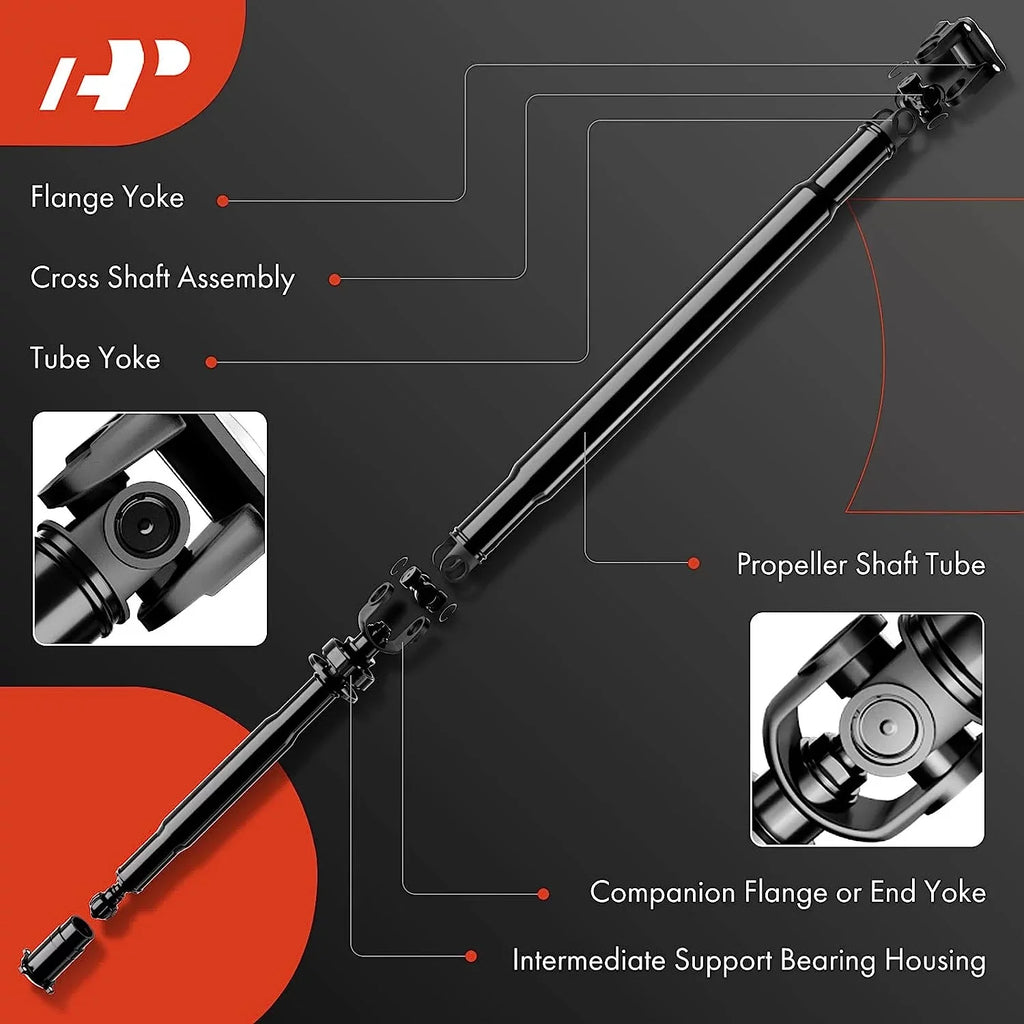Front 19201891, Driveshaft Blazer Shaft Prop Drive Oldsmobile A-Premium & Complete Shaft 26028429 1995-1997 Assembly GMC Replace# Bravada Chevrolet with AWD, Jimmy Compatible & 1996-1997, 1995