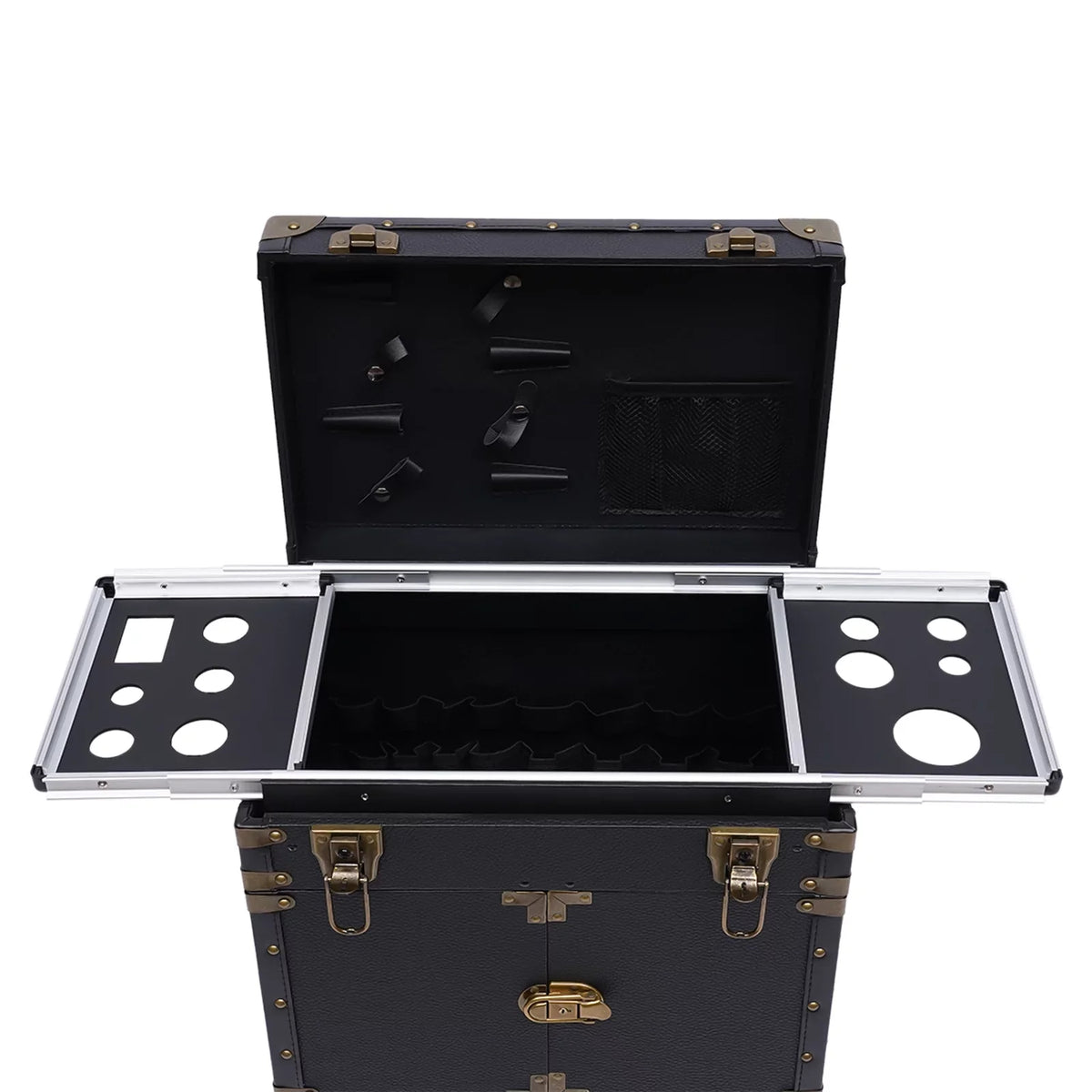 Hair with Trolley Dryer Aiqidi Box Beauty Case Holder Hairdressing Stylist Cosmetic Lockable Organizer Tool Rolling Travel Makeup Salon Train Barber Luggage