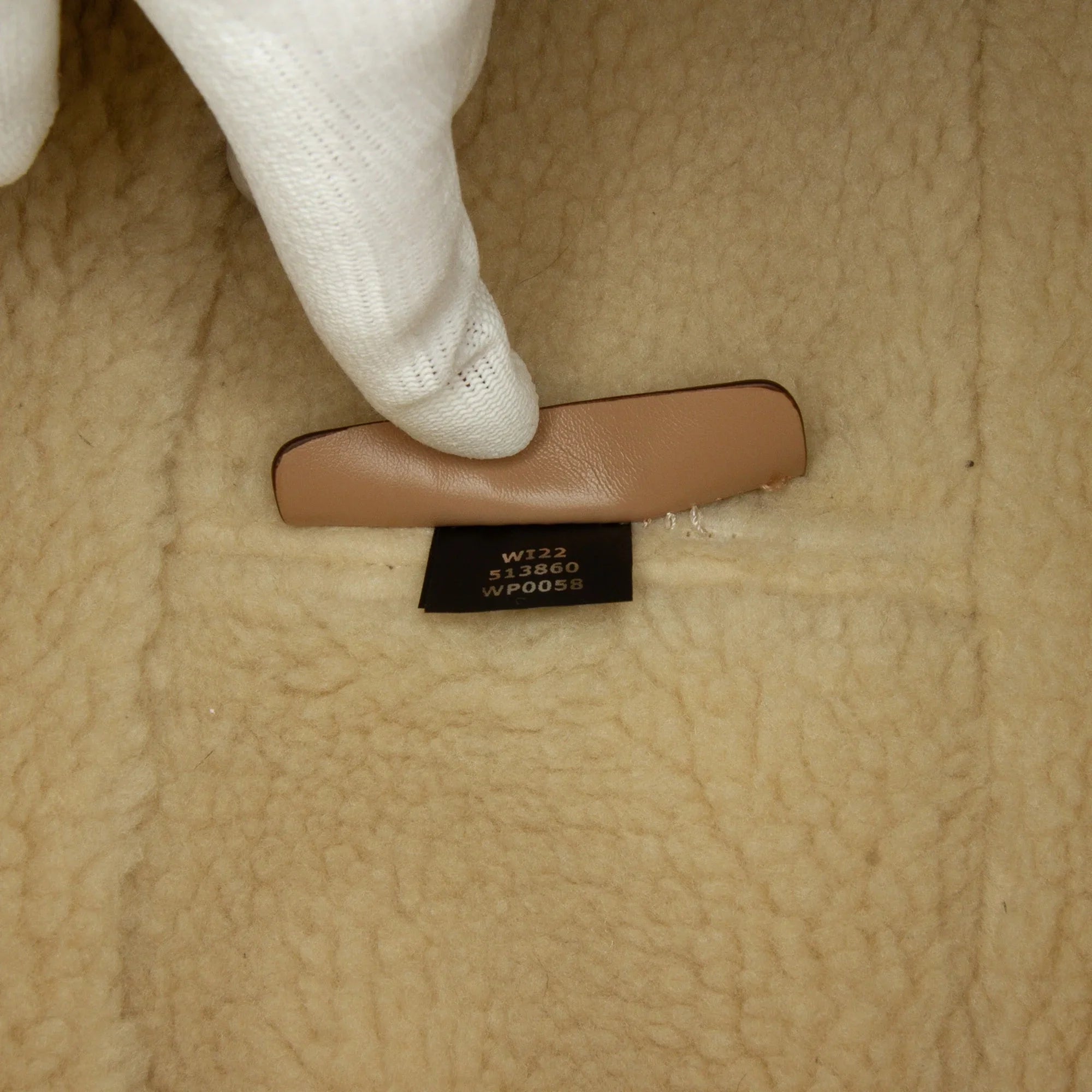 Brown Stella Trimmed McCartney Shearling Logo Fiber (Good) Fabric Unisex Authenticated Chemical Stella Satchel Pre-Owned