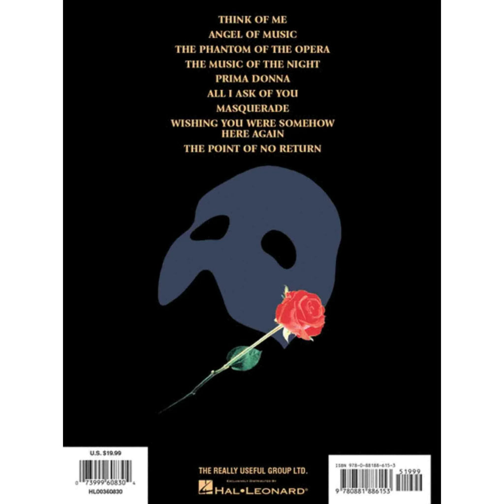 in the Souvenir Phantom Opera Selections Edition: Melody Piano/Vocal Piano of Part - the