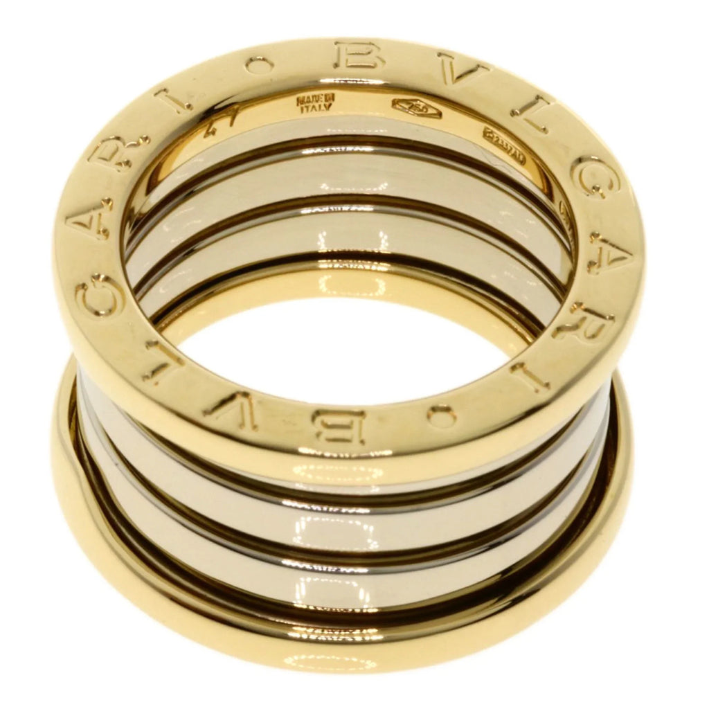 #47 Band Women's 4 Ring Pre-Owned Limited B-zero1 (Good) Bvlgari Ginza K18 Yellow M Gold/K18WG BVLGARI