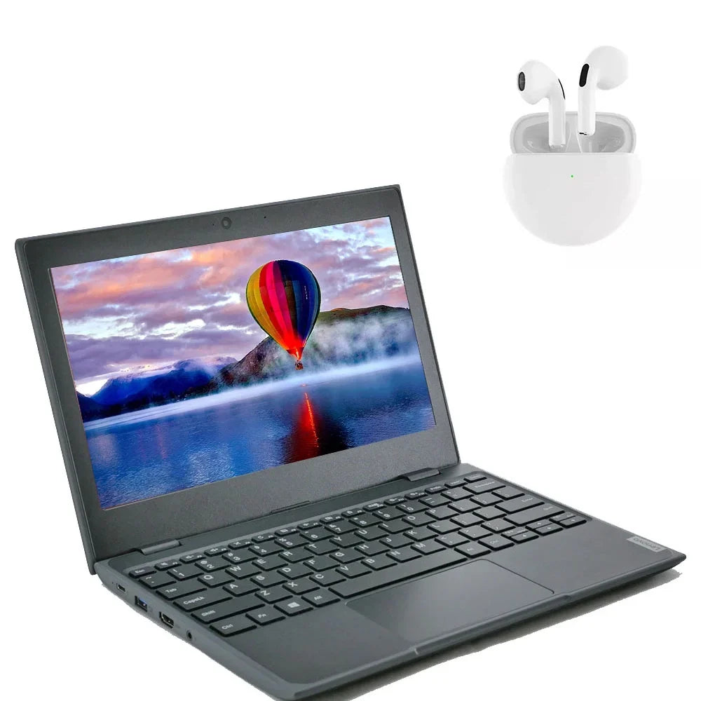 SSD 4GB Earbuds Lenovo Windows Restored with 11.6" Intel 10 (Refurbished) Pro Processor Wireless Laptop RAM 100e 64GB