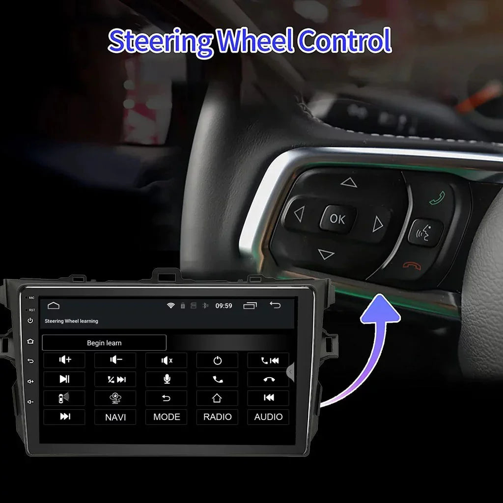 Radio Car Car FM&AM, Binize Auto,Touch Corolla GPS CarPlay&Android Navigation, Camera Support Android Wireless Toyota 08-12 Stereo for 12 with Bluetooth, Backup Screen Compatible