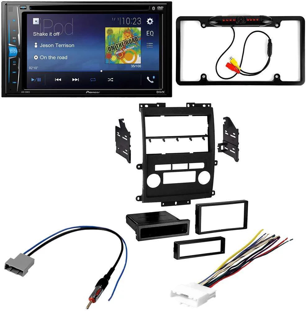 DVD Stereo Mounting Touchscreen, Kit Din KIT2622 for Backup - Double Nissan Multimedia 2009-2012 Car Pioneer Bluetooth Installation Bundle Frontier Kit Camera, / with Dash and