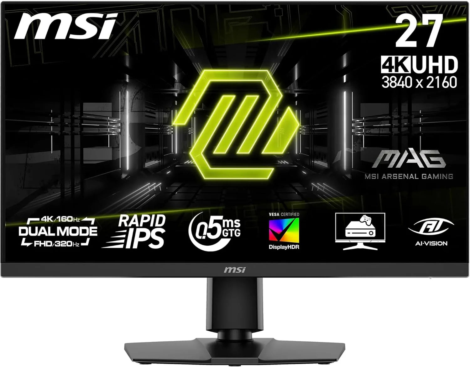 Msi Mag 272Urdf E16 Gaming Display 27'' Uhd - Szybki Panel Ips 3840 X 2160, 0,5 Ms, Displayhdr 400, Ai Vision, Tryb Podwójny, Hdmi 2.1, Dp 1.4A, Nachy