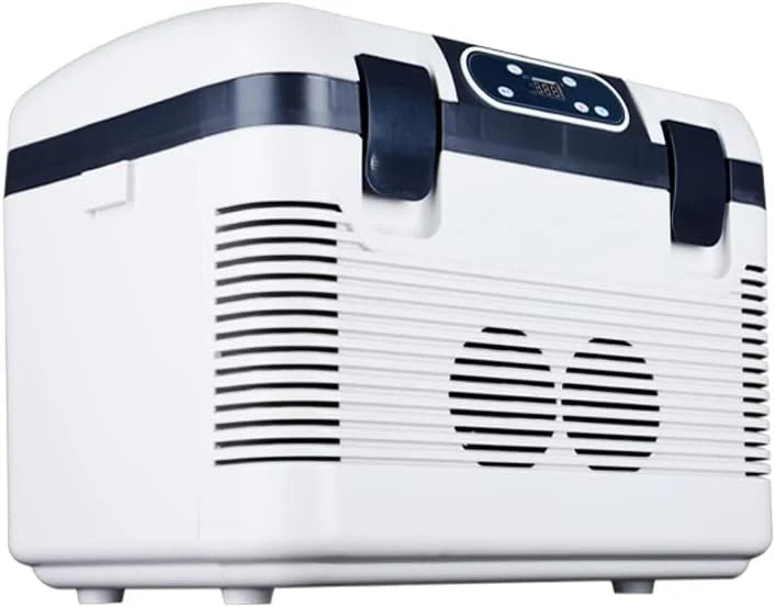 19L Przenośna Lodówka Samochodowa Z Zamrażarką, Cicha Mini Lodówka Turystyczna Z Paskiem Na Ramię, Dc 12V/24V Ac 220V Elektryczna Lodówka Turystyczna