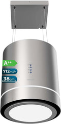 Cecotec Okap Kuchenny 44 Cm - Okap Kuchenny Bolero Flux Cre 448000 Inox A++ Okap 44 Cm Stal Nierdzewna, Przepływ Powietrza 800 M3/H, 210 W, A++, Touch