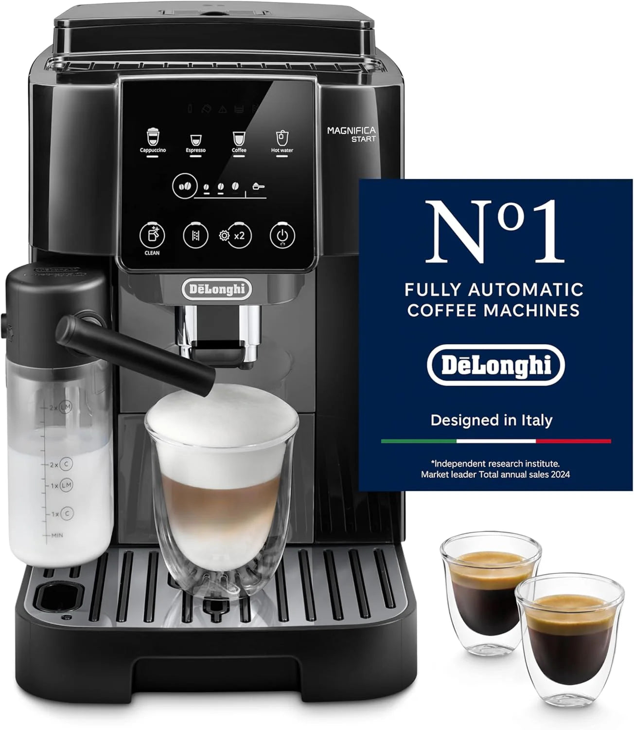 De'Longhi Magnifica S Ekspres Do Kawy, Czarny, 1450W 240V(Czarny/4 Tryby)