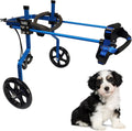 Regulowane 2 Koła Wózek Dla Psa,Xxl-2 Rozmiar Dla Niepełnosprawnych Rehabilitacja Tylnych Łap Psa, Fit Wysokość 55-70Cm, Szerokość 24-32Cm, Długość 35
