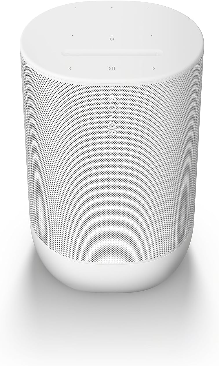 Sonos Move 2, Ulepszony Wewnątrz I Na Zewnątrz, Nasz Najmocniejszy Przenośny Głośnik Zapewnia Pompowujący Dźwięk Stereo, Gdziekolwiek Chcesz. (Czarny)
