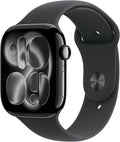Apple Watch Series 11 Gps + Cellular 42 Mm Smartwatch, Koperta Z Aluminium Kolor Gwiezdna Szarość, Pasek Sportowy Kolor Czarny - S/M. Wynik Snu, Monit