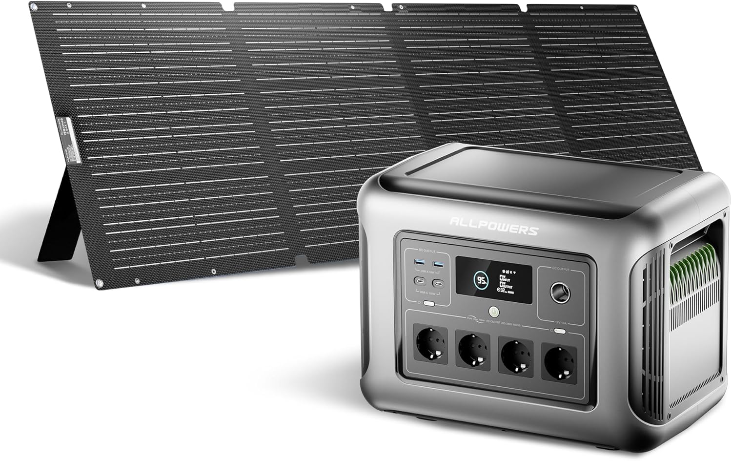 Allpowers Przenośna Stacja Zasilania R1500 Lite, Akumulator Lifepo4 (Lfp) O Pojemności 1056Wh, Generator Słoneczny (Panele Słoneczne Opcjonalne) (R150